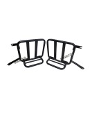 Royal Enfield Hunter 350 Grey Black Leather Bags with Mounting Pair