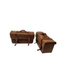 Royal Enfield GT Continental 650 Pannier Rails & Bags Brown Tan Pair