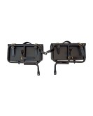Royal Enfield GT Continental 650 Pannier Rails & Bags Black Pair
