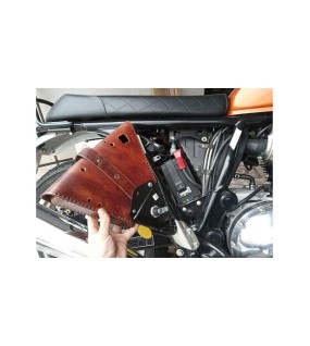 Royal Enfield GT Continental and Interceptor 650 Side Panel Bag Genuine Leather Black