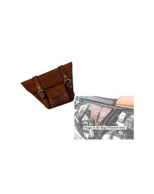 Royal Enfield GT and Interceptor 650 Side Panel Bag With Pocket Genuine Leather