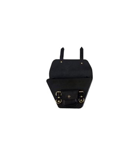 Royal Enfield GT and Interceptor 650 Side Panel Bag With Pocket Genuine Leather Black