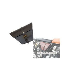 Royal Enfield GT Continental and Interceptor 650 Side Panel Bag Genuine Leather Black