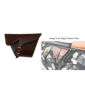 Royal Enfield GT and Interceptor 650 Side Panel Bag Genuine Leather Brown