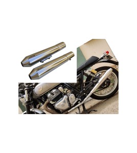Royal Enfield GT Continental and Interceptor 650 Short Exhaust Silencer Polished