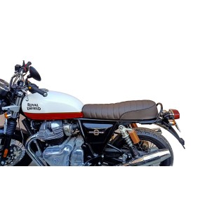 Royal Enfield GT Continental and Interceptor 650cc Dual Genuine Leather Seat Dark Brown