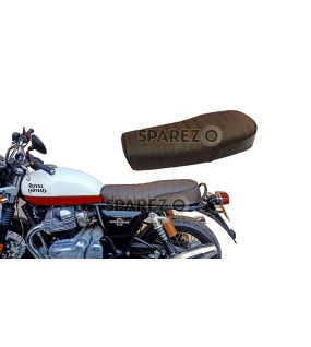 Royal Enfield GT Continental and Interceptor 650cc Dual Genuine Leather Seat Dark Brown