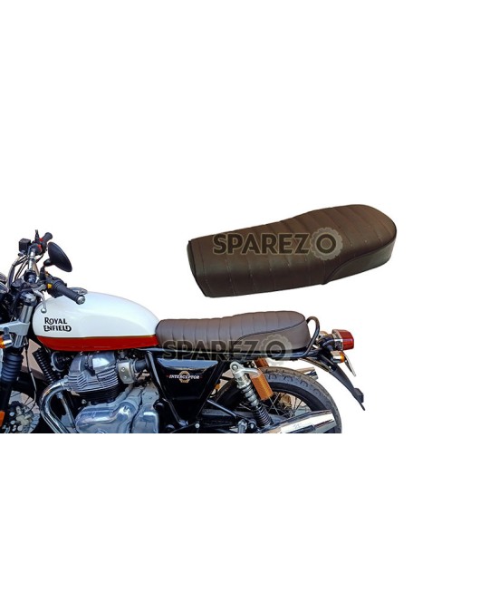 Royal Enfield GT Continental and Interceptor 650cc Dual Genuine Leather Seat Dark Brown