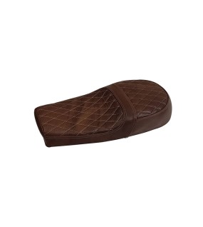 Royal Enfield GT Continental and Interceptor 650 Diamond Design Dual Leather Seat Brown