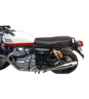 Royal Enfield Twins GT Continental and Interceptor 650 Dual Genuine Leather Seat Black