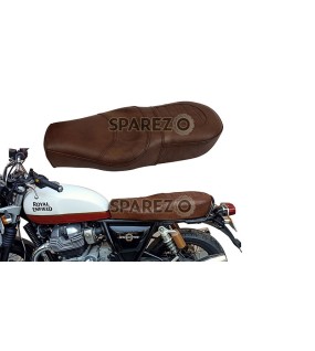 Royal Enfield GT Continental and Interceptor 650 Genuine Leather Dual Seat Brown