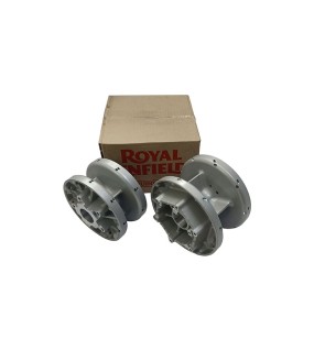 Royal Enfield Twins GT and Interceptor 650 Front and Rear Wheel Hub Assembly Silver