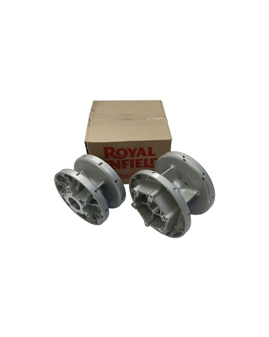 Royal Enfield Twins GT and Interceptor 650 Front and Rear Wheel Hub Assembly Silver