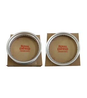 Royal Enfield GT and Interceptor 650 Front and Rear Wheel Rim Assembly Silver