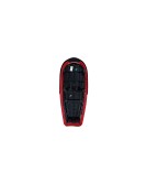 Royal Enfield GT and Interceptor 650cc Red Leather Dual Seat With Black Cowl