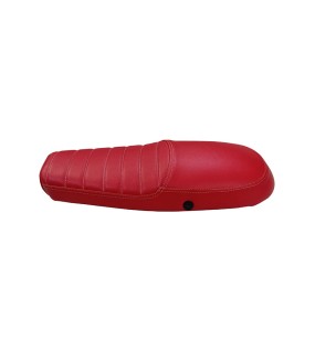 Royal Enfield GT and Interceptor 650cc Red Color Genuine Leather Dual Seat