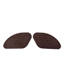 Royal Enfield GT and Interceptor 650cc Fuel Gas Tank Rubber Knee Pad Pair Dark Brown