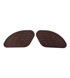 Royal Enfield GT and Interceptor 650cc Fuel Gas Tank Rubber Knee Pad Pair Dark Brown