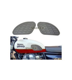Royal Enfield GT and Interceptor 650cc Fuel Gas Tank Rubber Knee Pad Pair Grey