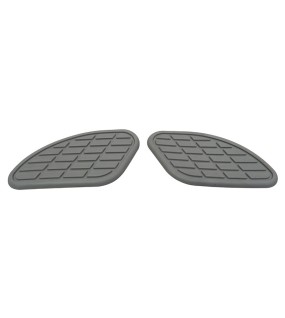 Royal Enfield GT and Interceptor 650cc Fuel Gas Tank Rubber Knee Pad Pair Grey