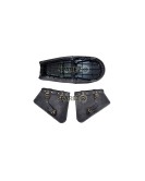 Royal Enfield GT and Interceptor 650cc Leather Dual Seat With Mounting with Pannier Bags D2