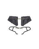 Royal Enfield GT and Interceptor 650cc Leather Dual Seat With Mounting with Pannier Bags