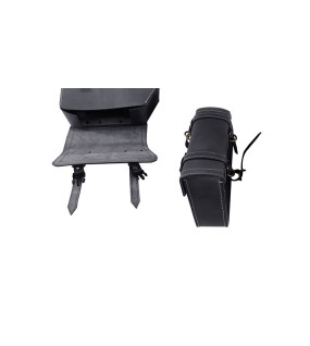 Royal Enfield GT and Interceptor 650cc Leather Dual Seat With Mounting with Pannier Bags