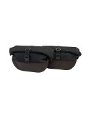 Royal Enfield GT Continental and Interceptor 650cc Soft Pannier Bags With Mounting Rails Chrome