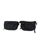 Royal Enfield GT Continental and Interceptor 650cc Soft Pannier Bags With Mounting Rails Chrome