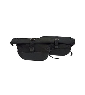 Royal Enfield GT Continental and Interceptor 650cc Soft Pannier Bags With Mounting Rails D2