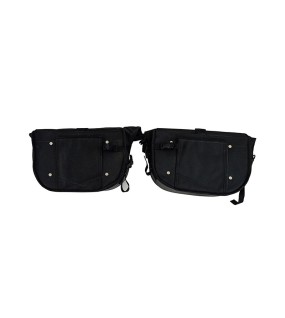 Royal Enfield GT Continental and Interceptor 650cc Soft Pannier Bags With Mounting Rails D2