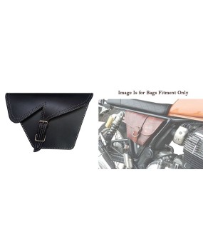 Royal Enfield GT Continental and Interceptor 650 Side Panel Bag Black Genuine Leather