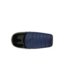 Royal Enfield GT and Interceptor 650 Blue Genuine Leather Dual Seat with Black Cowl