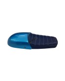 Royal Enfield GT and Interceptor 650 Blue Genuine Leather Dual Seat with Blue Cowl