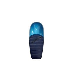 Royal Enfield GT and Interceptor 650 Blue Genuine Leather Dual Seat with Blue Cowl
