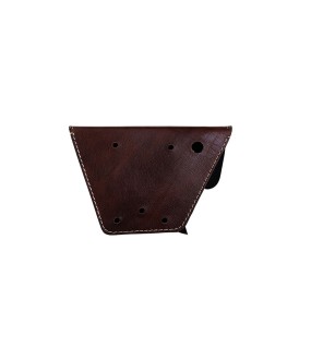 Royal Enfield GT and Interceptor 650 Side Panel Bag Genuine Leather Cherry Brown