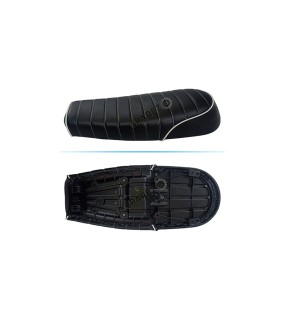 Royal Enfield GT and Interceptor 650cc Genuine Leather Black Dual Seat D22