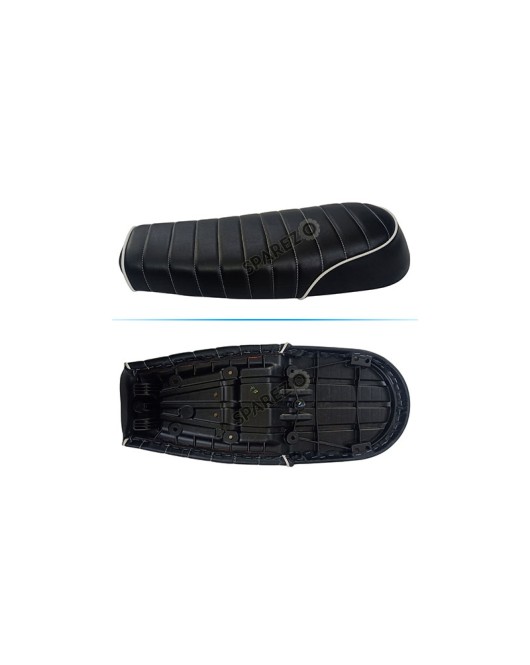 Royal Enfield GT and Interceptor 650cc Genuine Leather Black Dual Seat D22