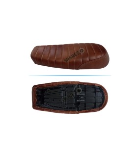 Royal Enfield GT and Interceptor 650cc Genuine Leather Brown Dual Seat D23