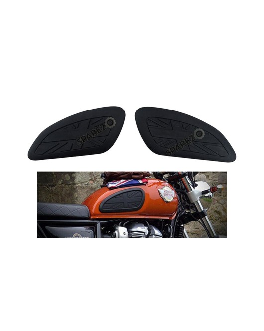 Royal Enfield GT and Interceptor 650cc Rubber Knee Pad Black