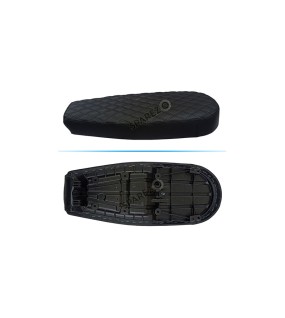 Royal Enfield GT and Interceptor 650cc Black Genuine Leather Dual Seat D24