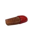 Royal Enfield GT and Interceptor 650cc Leather Dual Seat With Red Cowl  D8