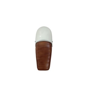 Royal Enfield GT and Interceptor 650cc Leather Dual Seat With White Cowl  D8