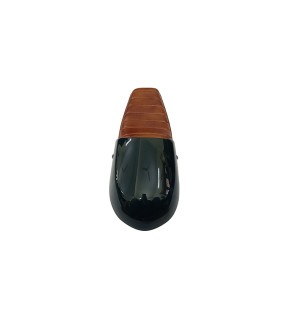 Royal Enfield GT and Interceptor 650cc Leather Dual Seat With Green Cowl D8