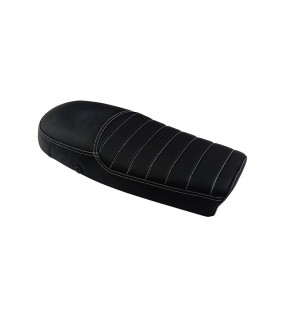 Royal Enfield GT and Interceptor 650cc Genuine Leather Dual Seat With Black Cowl D27