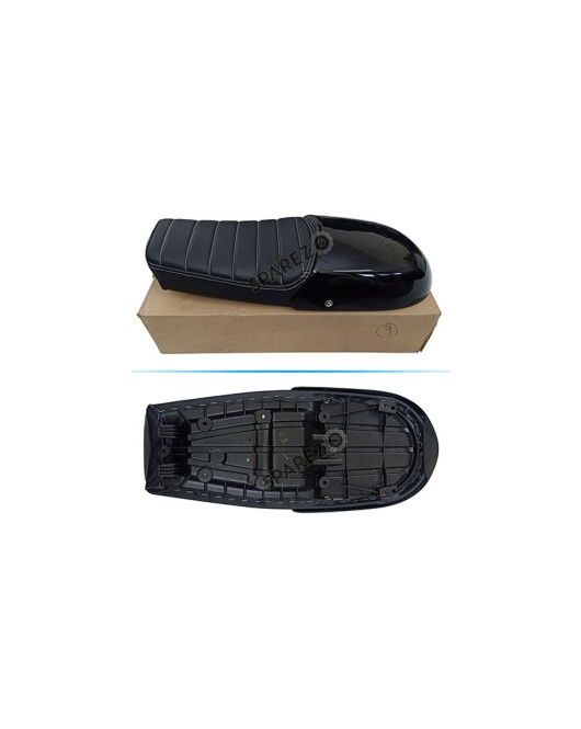 Royal Enfield GT and Interceptor 650cc Genuine Leather Dual Seat With Black Cowl D27