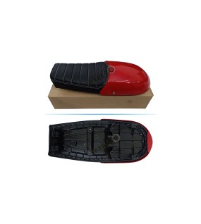 Royal Enfield GT and Interceptor 650cc Genuine Leather Dual Seat With Red Cowl D27