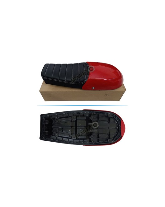 Royal Enfield GT and Interceptor 650cc Genuine Leather Dual Seat With Red Cowl D27
