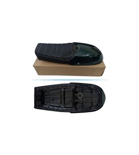 Royal Enfield GT and Interceptor 650cc Genuine Leather Dual Seat With Green Cowl D27