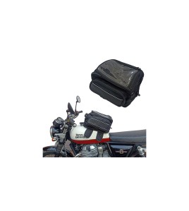 Royal Enfield Bike Universal Magnetic Tank Black Canvas Bag Pouch    